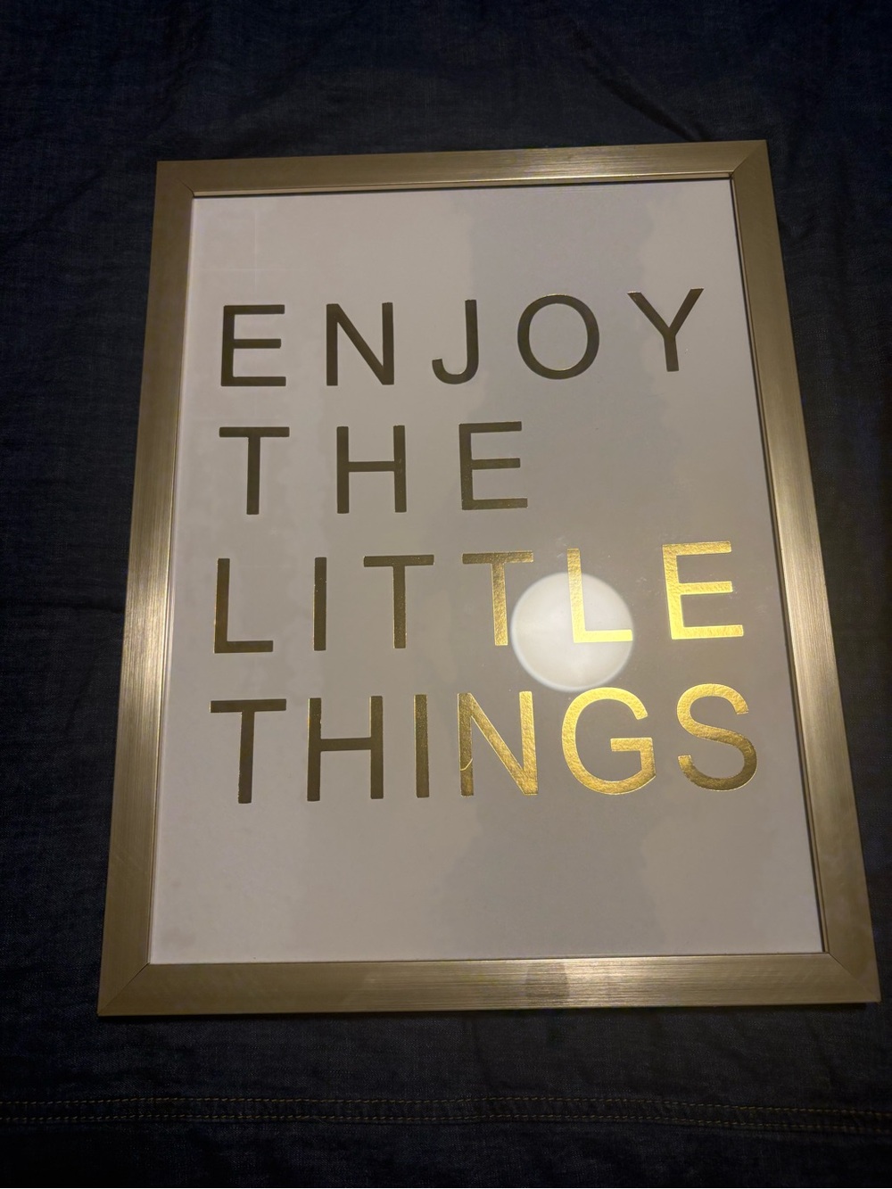 Enjoy The Little Things Gold Wall Art